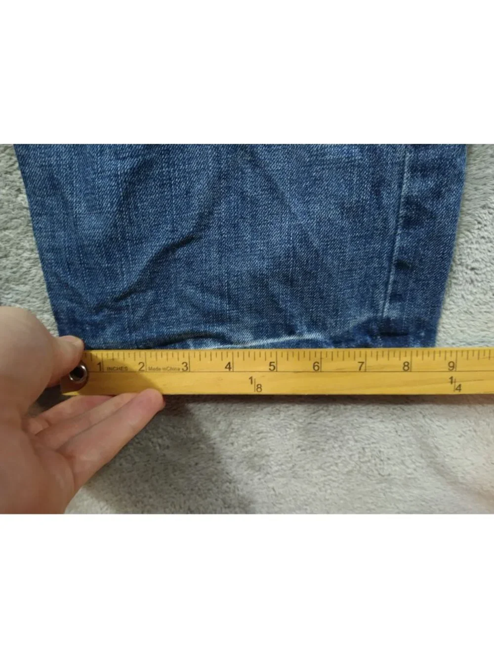 Banana Republic Jeans Mens 38x30 Blue Denim Slim Straight Distressed High Rise